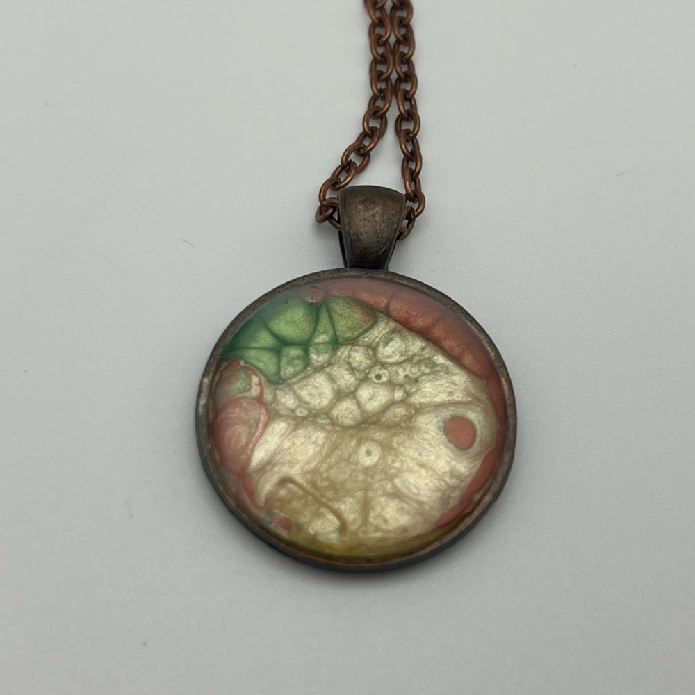 Abstract Painted Necklace